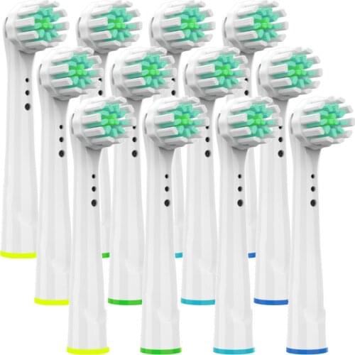 12Pcs Soft Replacement Toothrush Heads for Oral B Braun Electric Toothbrush 7000/Pro 1000/9600/ 500/3000/8000