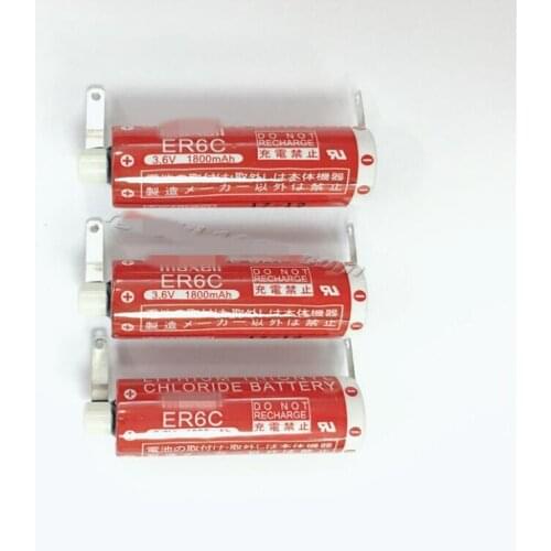 20pcs/lot AA 14500 ER6C 3.6V 1800mah Lithium Thionyl Chloride Battery PLC Batteries Cell Made in Japan