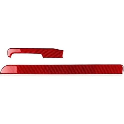 Copilot Dashboard Panel Cover Frame Trim Sticker Carbon Fiber for Golf 6 MK6 2008 2009 2010 2011 2012 (Red)