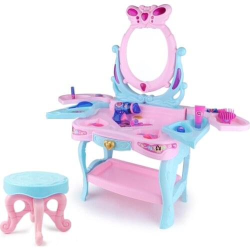 Girl Baby Makeup Table Toy Children Simulated Dressing Mirror 3-6 Years Old Girl Princess Home
