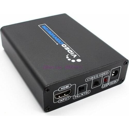 Dhl or fedex 20pcs HDMI to AV S-Video CVBS Video Converter HDMI to S VIDEO Switcher Adaptor HD 3RCA PAL/NTSC Switch