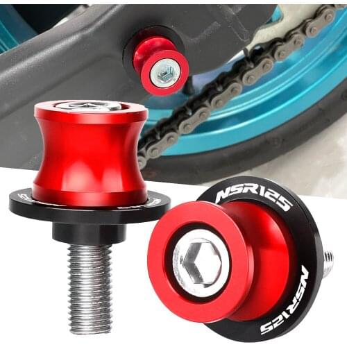 For HONDA NSR125 NSR 125 1988 1989 1990 Motorcycle Accessories Swingarm Sliders Screw Swing Slider Stand Bobbins 8M Aluminum