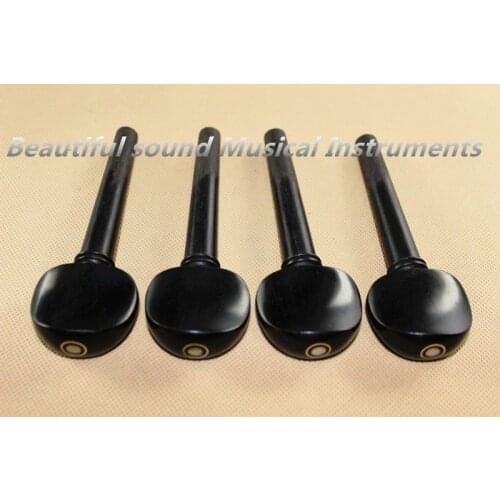 Brand new 1 sets (4pcs) Ebony wood 4/4 cello pegs,Cello Accessories
