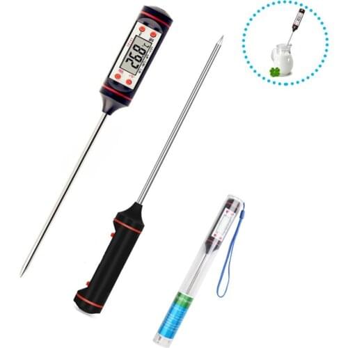 Hopcorner Digital Kitchen Food Meat Thermometer Wireless Stainless Probe BBQ Accessories Milk Water Temperature Tool Simple Use