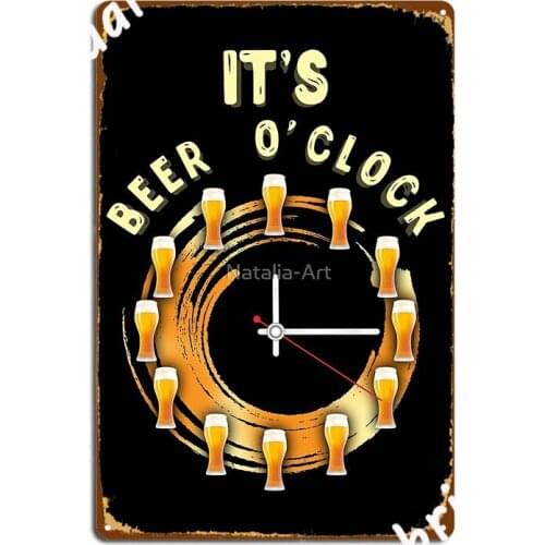 It S Beer O Clock Metal Sign Garage Decoration Vintage Wall Cave Club Bar Tin Sign Posters