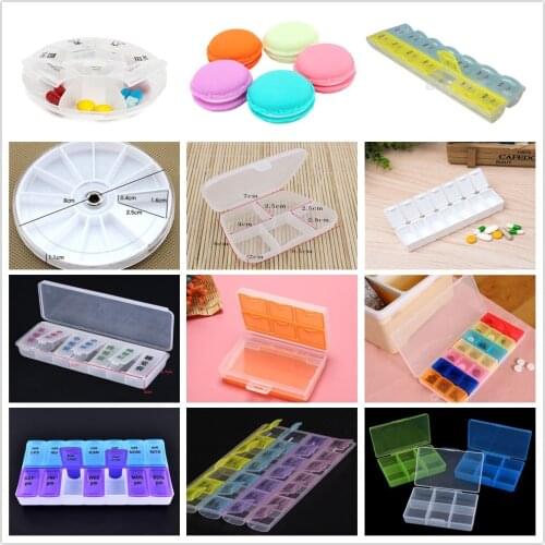 QUALITY Round Mini Pill Box 7 Day Weekly Holder Tablet Storage Case Container Travel Cases