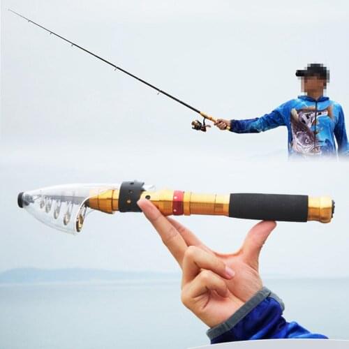 MINI 1.5m 1.8m 2.1m 2.4m 2.7m Travel pocket Fishing Rod Portable Tackle telescopic fishing pole Extra heavy Carbon Fiber Tackle
