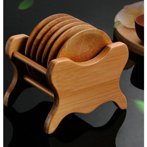 "KingTeaMall" Bamboo Coasters Tea Cup Mat Chinese Gongfu Teawares Teasets Teatools Gifts