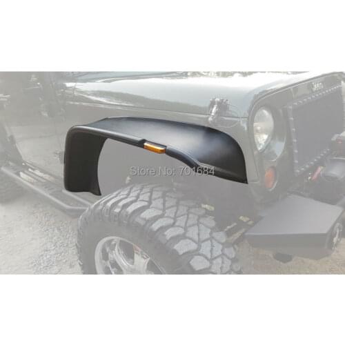 Wotefusi Front Rear Flat Fender Flares Kits For Jeep Wrangler JK 2/4 Doors 2007 2008 2009 2010 2011 2012 2013 2014 2015 [QPA231]