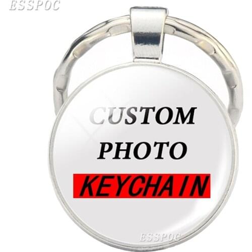 Personalized Photo Keychain Custom Family Photo Baby Child Dad Mom Brother Sister Grandparents Metal Key Chains