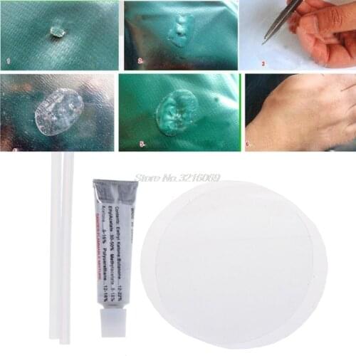 Clear PVC Patch Vinyl Glue Repair Kit for Inflatables Waterbed Air Mattress Whosale&Dropship