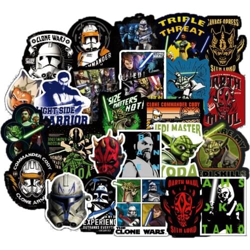 10/50Pcs Disney Star Wars Stickers Cool Waterproof Sticker Bicycle Skateboard Luggage Laptop Guitar Motorcycle Stikers Kids Toys