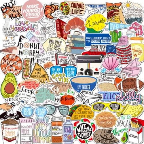 10/50/100Pcs/set Cartoon Girls Vsco Stickers For Guitar DIY TOY Bicycle Motorcycle Car Skateboard Snowboard Laptop