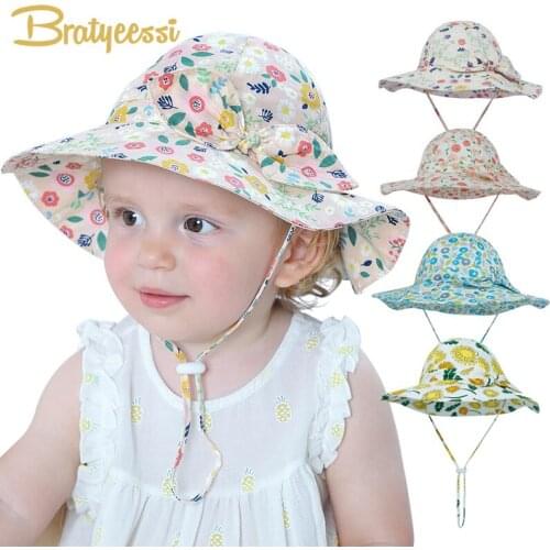 New Bow Summer Baby Hat for Girls Panama Kids Bucket Hat Spring Autumn Travel Beach Big Brim Baby Cap Girls Sun Hats 12 Colors