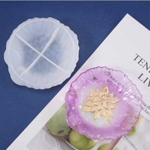 New Leaf Disc Petal Saucer DIY crystal epoxy resin molds Saucer Storage Set Tray Silicone Mold Table Decoration Handmade Making