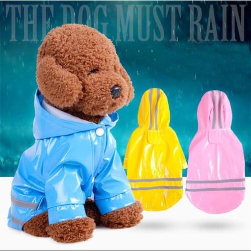 Dog clothes pet raincoat cat clothes hooded windproof reflective design ropa de perro impermeable perro дождевик для собак 강아지옷