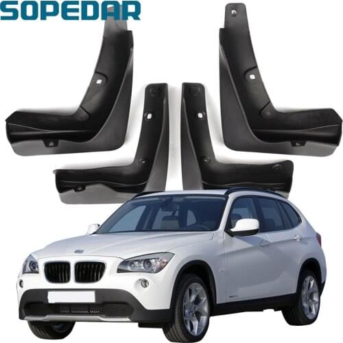SOPEDAR Front Rear Mud Flaps Fender for BMW X1 E48 2009 2010 2011 2012 2013 2014 2015 Splash Guards Mudflaps Set Molded Mudguard