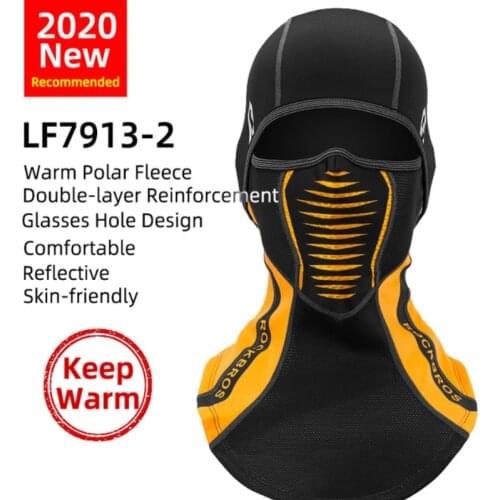 ROCKBROS Cycling Face Keep Warm Winter Climbing Hiking Fleece Thermal Windproof Balaclava Running Fishing Skiing Hat Headwear
