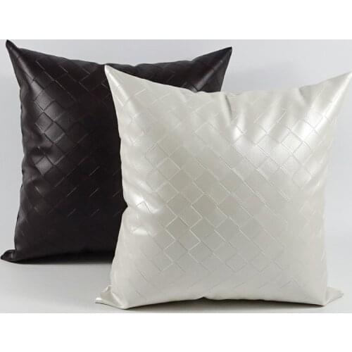 Luxury PU fur plaid sofa cushion faux fur leather seat cushion withoit stuff for furniture upholstery,brown sofa simple style