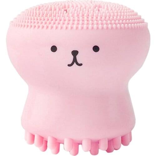 Octopus Shape Silicone Face Cleansing Brush Facial Cleanser Pore Cleaner Exfoliator Face Scrub Washing Brush Skin Care