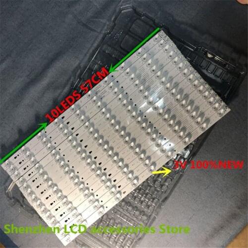 14pcs/lot LED Backlight Lamp strip for Kon ka LED55K35U LED55D10A-2C14AG-01 1 pcs=57cm 10leds (1led=3v) 100%NEW