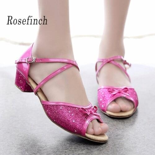 Latin Dance Shoes Kids Girls Party Tango Ballroom Soft Bottom Dancing Shoe for Kids Girl Children swholesale C53