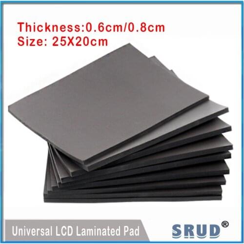 Universal LCD Screen laminating Pad For LCD glass laminating Repair No Need Bend Flex Cable 250*200mm 6mm/8mm Sponge Foam Mat