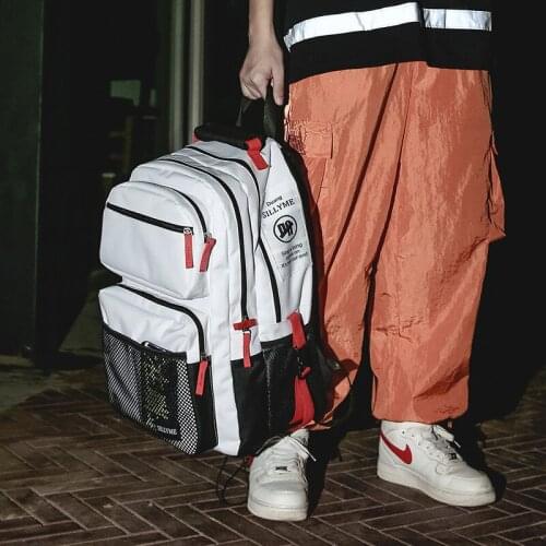 Large Capacity Bag Female High School Students Fashion Backpack Chic Harajuku Korean Travel Backpack Male