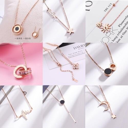 Ladies necklace, pendant, collar, 2020 fashion jewelry, rose gold pendant, ladies gift, holiday gift