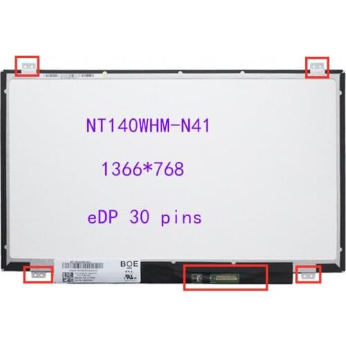 14.0" NT140WHM-N41 LP140WH8 TPC1 LP140WHU TPD1 TPE1 N140BGE-EA3 LED Screen LCD Matrix Laptop HD 1366X768 30Pin Matte panel