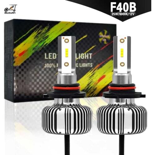 2PCS H7 H4 LED H1 H9 H8 H11 Bulb 60W Headlights Auto Lamp With Fan Car COB Light 6000K White 12V Automobile LED lamp