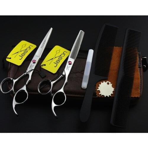 342# Hairdressing Scissors 6.0'' 17.5CM 4Pcs Suit Brand Jason Japan 440C Barbers Cutting Scissors Thinning Shears Hair Scissors