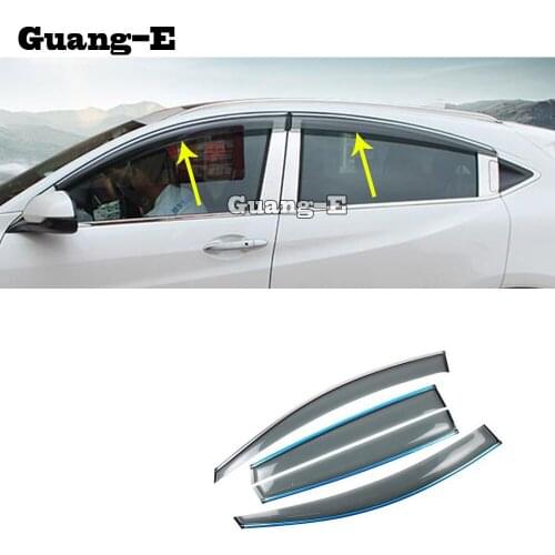 Car Body Styling Stick Lamp Plastic Window Glass Wind Visor Rain/Sun Guard Vent 4pcs For Honda HRV HR-V Vezel 2019 2020