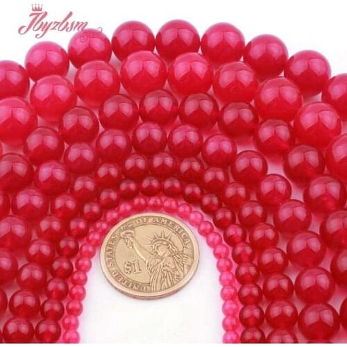6,8,10,12mm Round Plum Jades Beads Smooth Loose Stone Beads For Women Gift DIY Necklace Bracelets Earring Jewelry Making 15"
