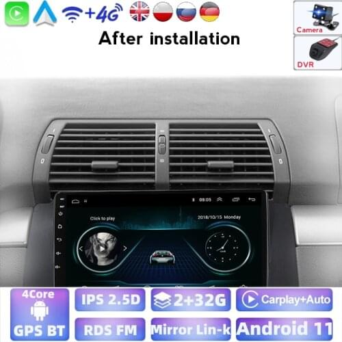 2GB+32GB Head Unit For BMW X5 E39 E53 1999 2000 2001 2002 2004 2005 2006 Car Radio Multimedia Video Player Navigation GPS