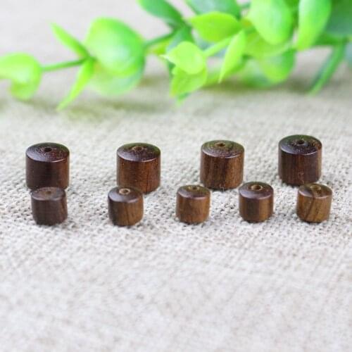 50pcs/lot Fashion Barrel Rosewood Loose Beads 6mm 8mm Bracelets Handmade Spacer Natural Wood Beads DIY Classy Jewelry Making