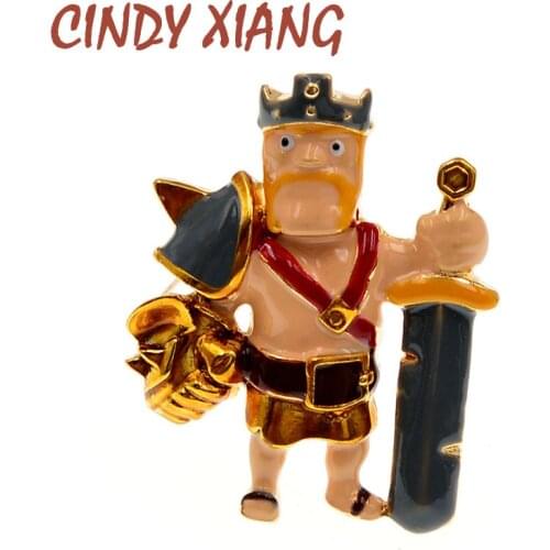 CINDY XIANG Anime Figures Enamel Brooches Metal Brooch Backpack Bag Brooch Pins Jewelry Gifts Funny Small Accessories For Kids