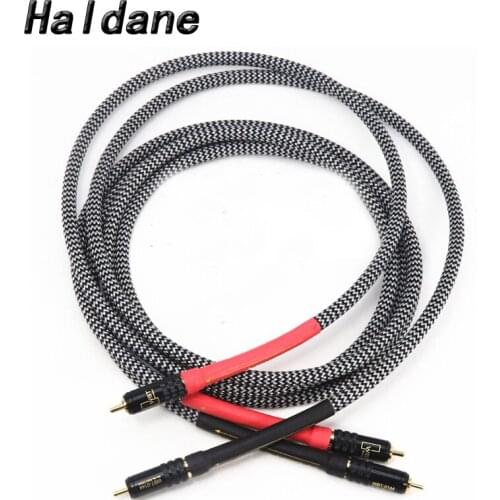 Haldane Pair HIFI QED Signature OFC Silver-Plated Interconnect RCA Cable with WBT-0144 Gold Plated RCA plugs