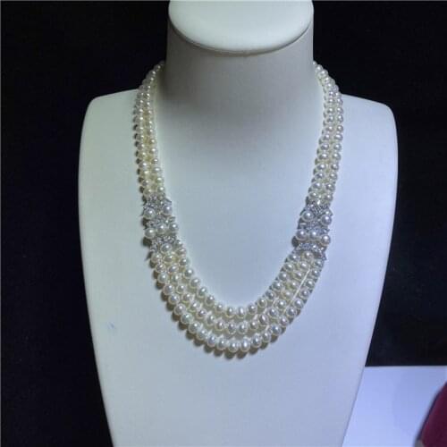 HIBRIDE Elegant Shiny Cubic Zirconia Pearls Pendant Necklace for Women Fashion Custom Jewelry Bridal Wedding Accessories N-798