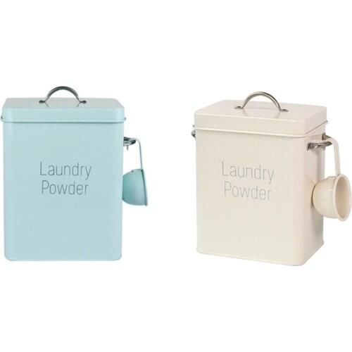 Beautiful Powder Laundry Powder Boxes Storage with Scoop