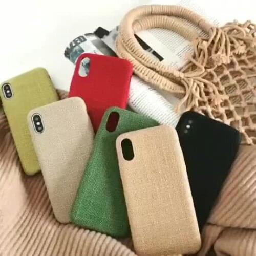 Hot Products Custom Linen Cloth Soft TPU Back Cover For iPhone XS Max Case