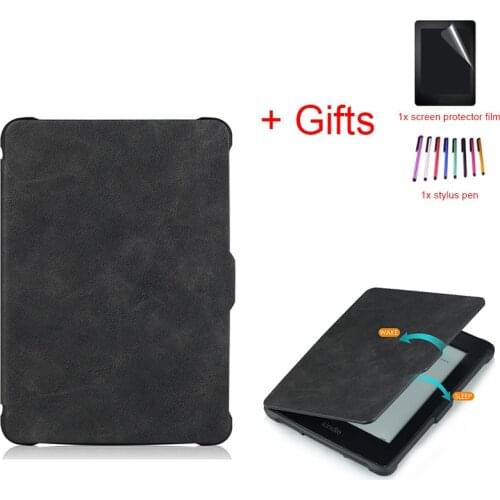 AOZIPU Auto Sleep/Wake UP Magnet Case for Amazon Kindle Paperwhite 1 2 3th Generation 6" eBook PU Leather + TPU Tablet Case