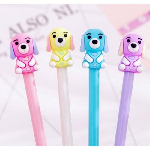 Cute cartoon puppy pen child creative ballpoint pen girl gift school writing supplies Korea stationery
