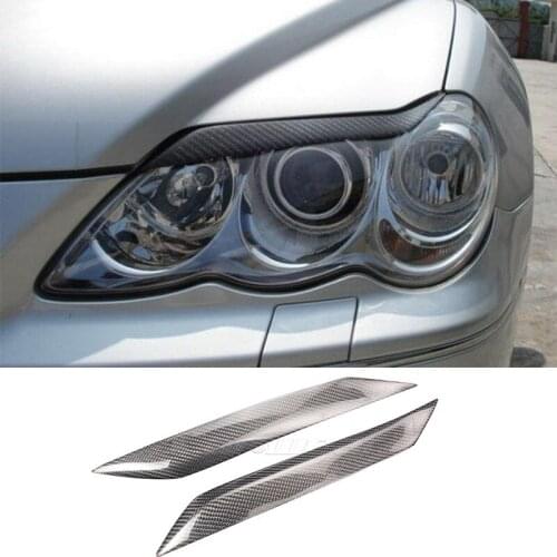 Carbon Fiber Headlight Eyelids Eyebrows for 2003-2008 Toyota Mark X