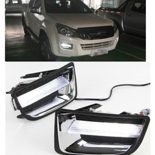 EXTERIOR AUTO LAMP LIGHT LED DRL DAYTIME LIGHTS FOG LAMPS FIT FOR ISUZU D-MAX DMAX 2012-2016 PICKUP EXTERIOR AUTO LIGHTS