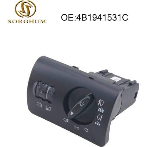 Car Headlight Fog Light Switch Black 4B1941531C For VW, Audi A6 4B C5 Avant 1997-2005 B1 941 531 C 114260755 662336 37487