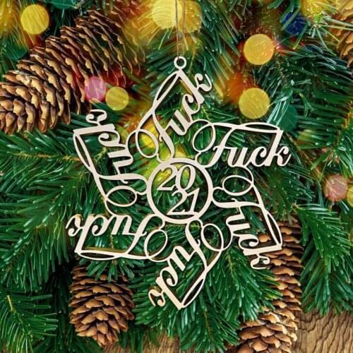 Christmas Tree Hanging Ornaments Wood Snowflake Pendant 2021 Christmas Party Decoration For Home Wooden Decoration Listing