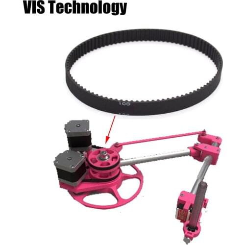 2pcs/lot 3D Printer Timing Belt Closed Loop Rubber GT2 232mm 116 Teeth 2GT Width 6mm for drawbot thingiverse