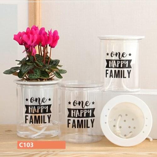 Self Watering Planter Pots Mini Round Design Succulent Plant Pot Indoor Home Garden Modern Decorative Pot AA