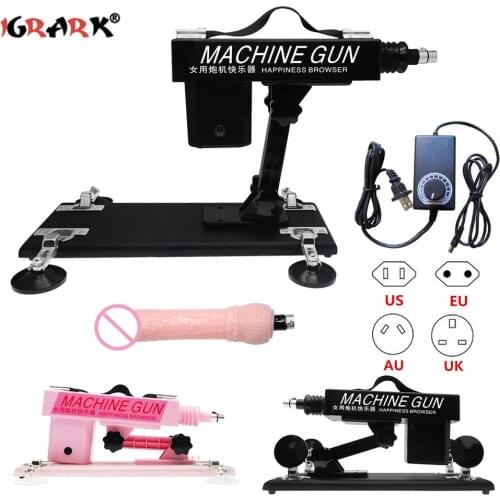 Sex Machine Pumping Gun with Big Dildo Powerful Automatic Female Masturbator Vibrators Sex Toys for Women Men Penis Accessories